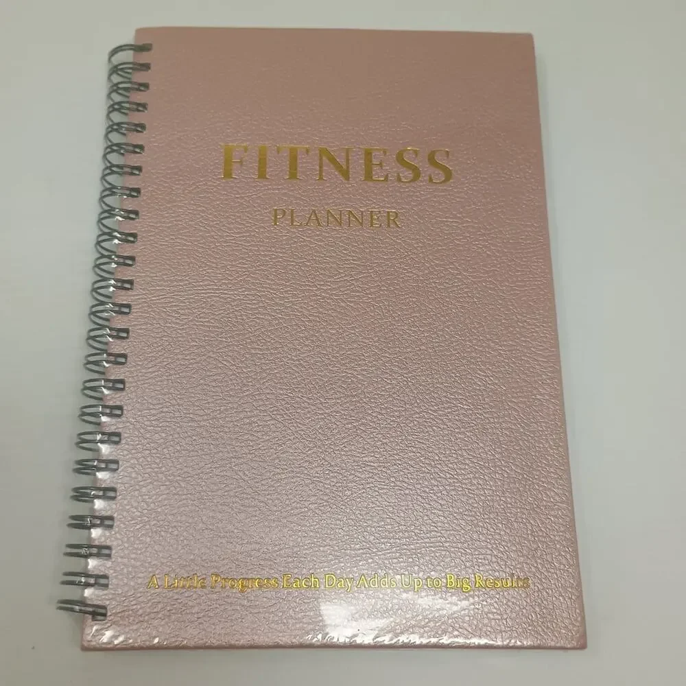 New Pink Fitness Planner Spiral Bound to Track Your Goals & Progress